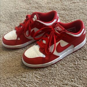 Nike Kids Red and White Athletic Sneakers